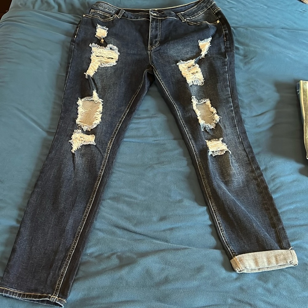 Off Brand Jean, XXL, worn once or twice, very stretchy, dark wash